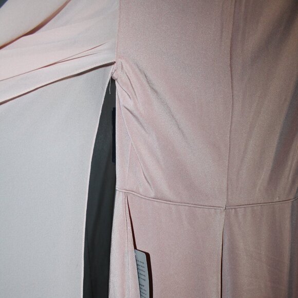 NWT Mac Duggal Pink 55358 Dramatic Cape Flowy Sleeve‎ V-Neck Formal Dress SZ 2 - Picture 5 of 7